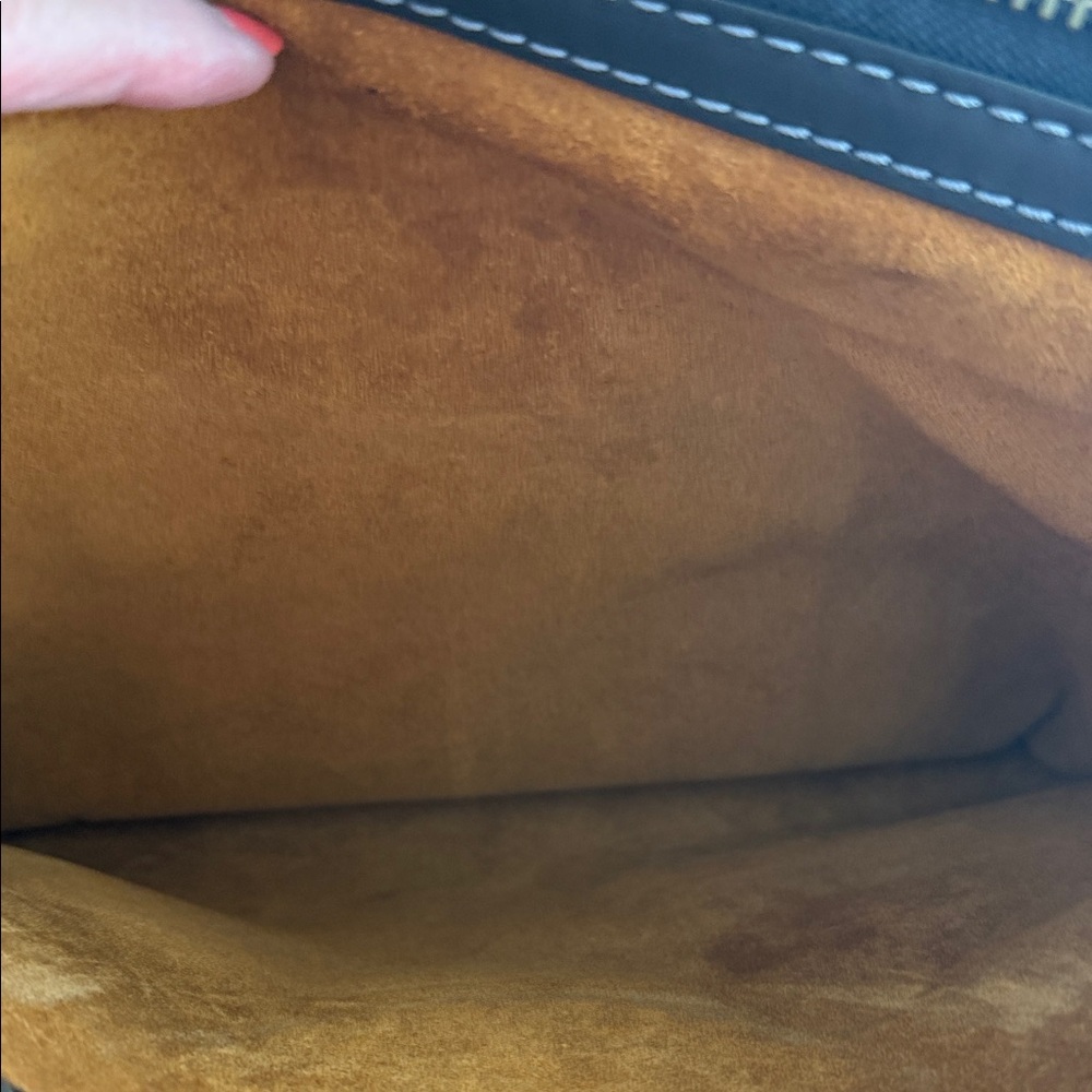 Coach 1941 Varsity Patch Rogue Leather Handbag with Orange Handles and Patches - Picture 4 of 10